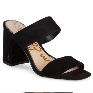 Black Sam Edelman heeled slide sandals size 7.5